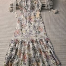 Floral Lace Midi Dress