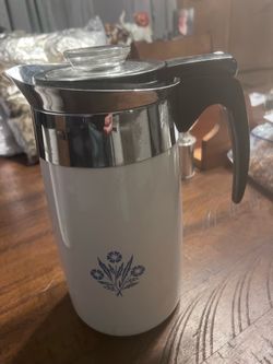 Vintage Corning Ware 10-Cup Coffee Percolator Complete Set