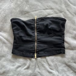 GUESS strapless denim shirt