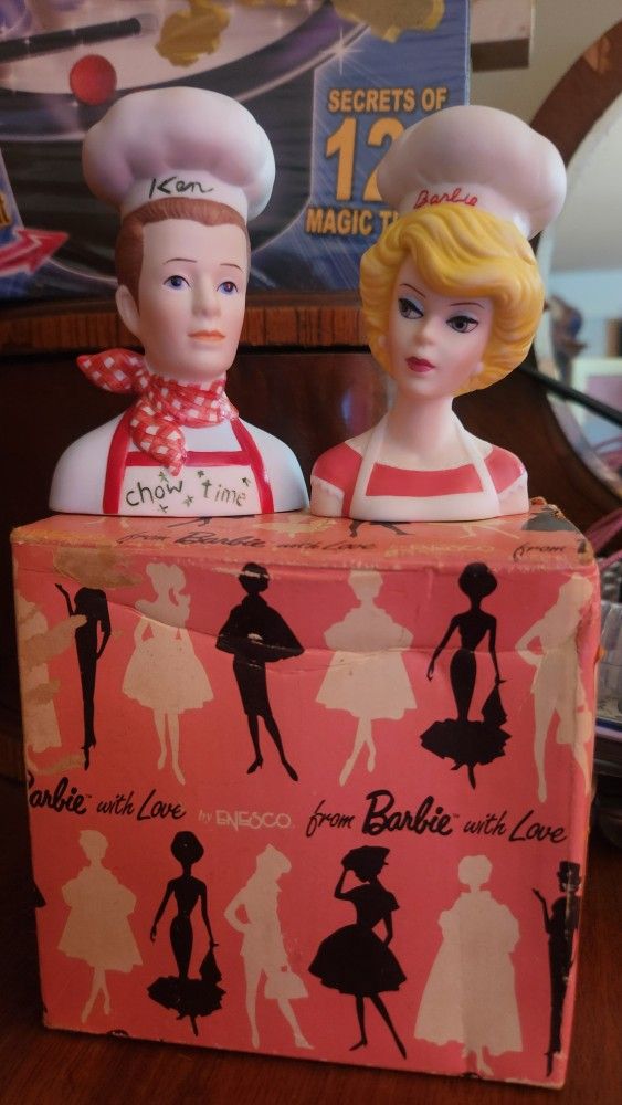 Ken +Barbie Salt Pepper Shakers