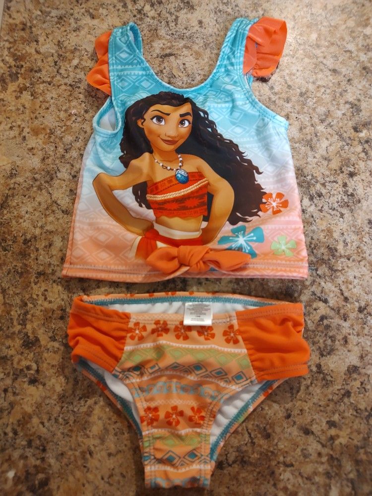 Disney Princess Moana Baby Girl 
Bathing Suit 2 Piece Bikini Swimsuit
18 M

32st & Greenway 