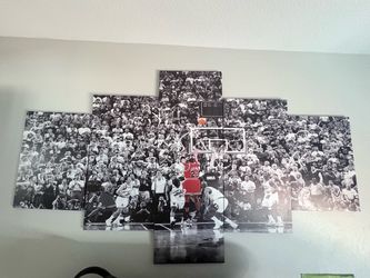 5 peice Michael Jordan wall art canvas