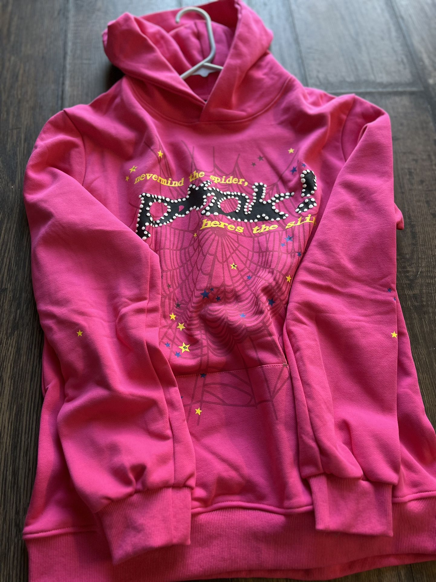 Spider Pink Hoodie Size L