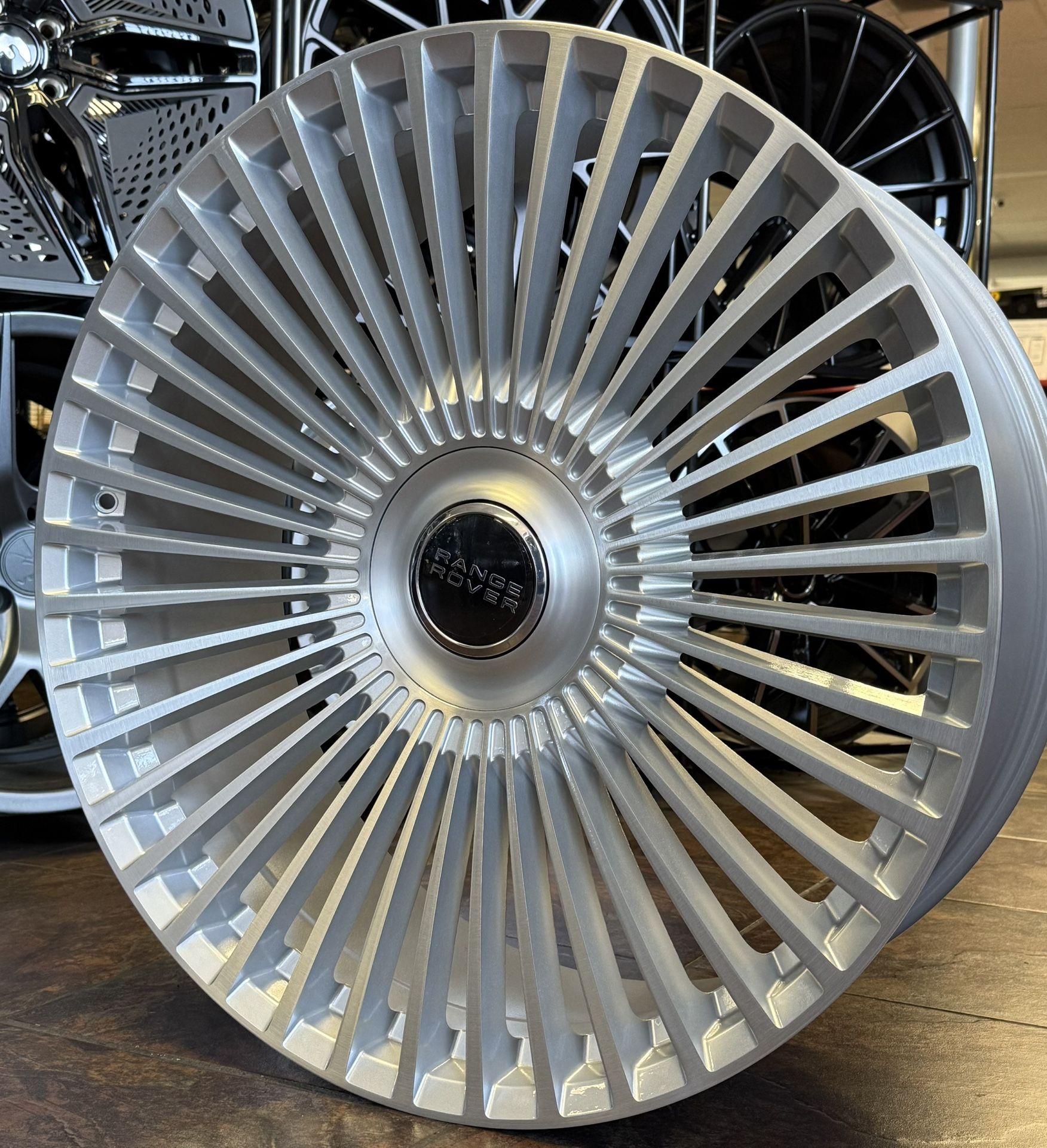 26” Silver Brushed Flow Forged Wheels with Tires fit Range Rover HSE