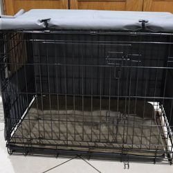 Frisco Heavy Duty Double Door Wire Dog Crate  30x21x21