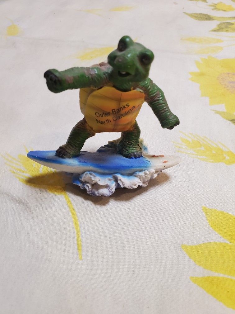 Decorative Turtle Surfing Figure
