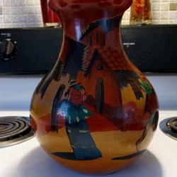Beautiful Hand-Painted Peruvian Ceramic Vase
