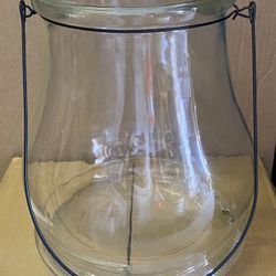 Glass Flower Vase With Handle 