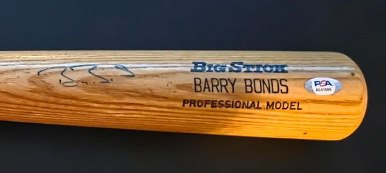 Barry Bonds Autographed Rawlings bat