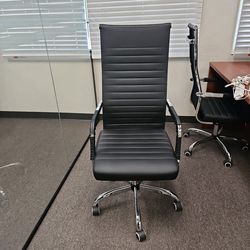 Black high back office chair