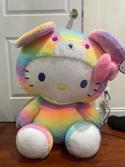 Hello Kitty Rainbow Tie-Dye Large Plush