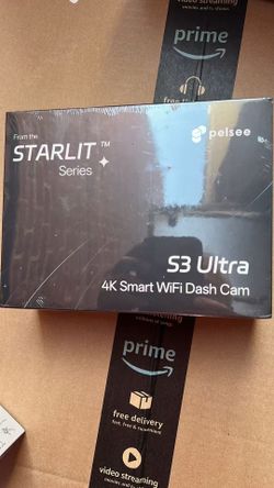 New in box Pelsee S3 Ultra True 4K+2.5K Dash Cam Front and Rear,Dual Starvis 2 Sensor,Free 128GB Card & OBD Hardwire Kit,Native HDR Dash Camera for Ca