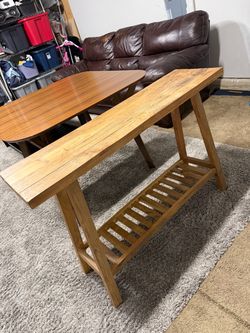 Small rustic entryway table