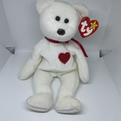 TY  Beanie Babies-  Valentino The Bear - 1997 - Rare & Has Errors! 