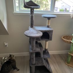 56 Inch Cat Tree (grey) 