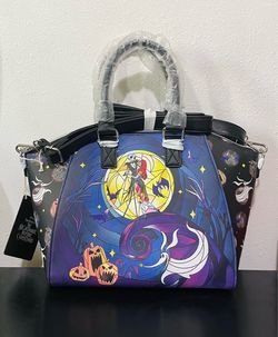 Loungefly The Nightmare Before Christmas Stained Glass Satchel Bag