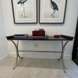 Walnut Feature Table  Desk Or Side Table 