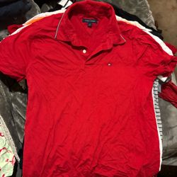 Tommy Hilfiger Red Polo Shirt