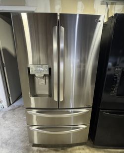 Fridge Stainless Steel LG Double Freezer Everything Works We Deliver 