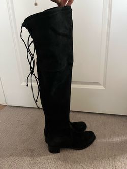Black Suede leather Over-the-Knee Boots