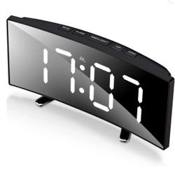 Digital Alarm Clock for Bedroom,LED Electronic Clocks,Adjustable Brightness, Snooze Model,Voice Control,12/24H Display,Alarm Clock for 