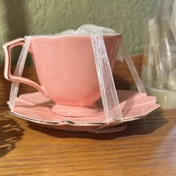 Meritage Pink butterfly montague Tea Cup and Saucer Set