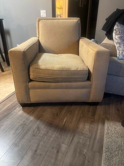 Tan Upholstered Accent Chair