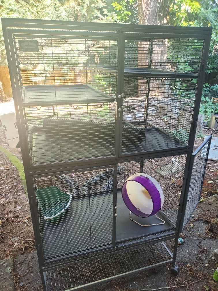 MidWest Homes for Pets Deluxe Critter Nation Double Unit Small Animal Cage (Model 162)