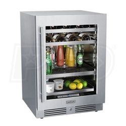 Landmark 24" Stainless Steel & Glass Under-Counter Beverage Center New