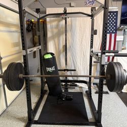 Olympic Weights and Heavy Duty Rack full Gym