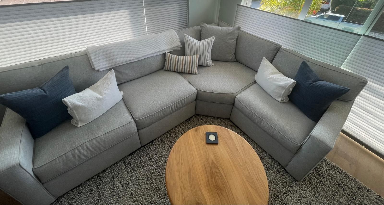 Macys Radley Fabric 4-Piece Sectional Sofa