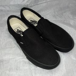 All Black Classic Slip On Vans