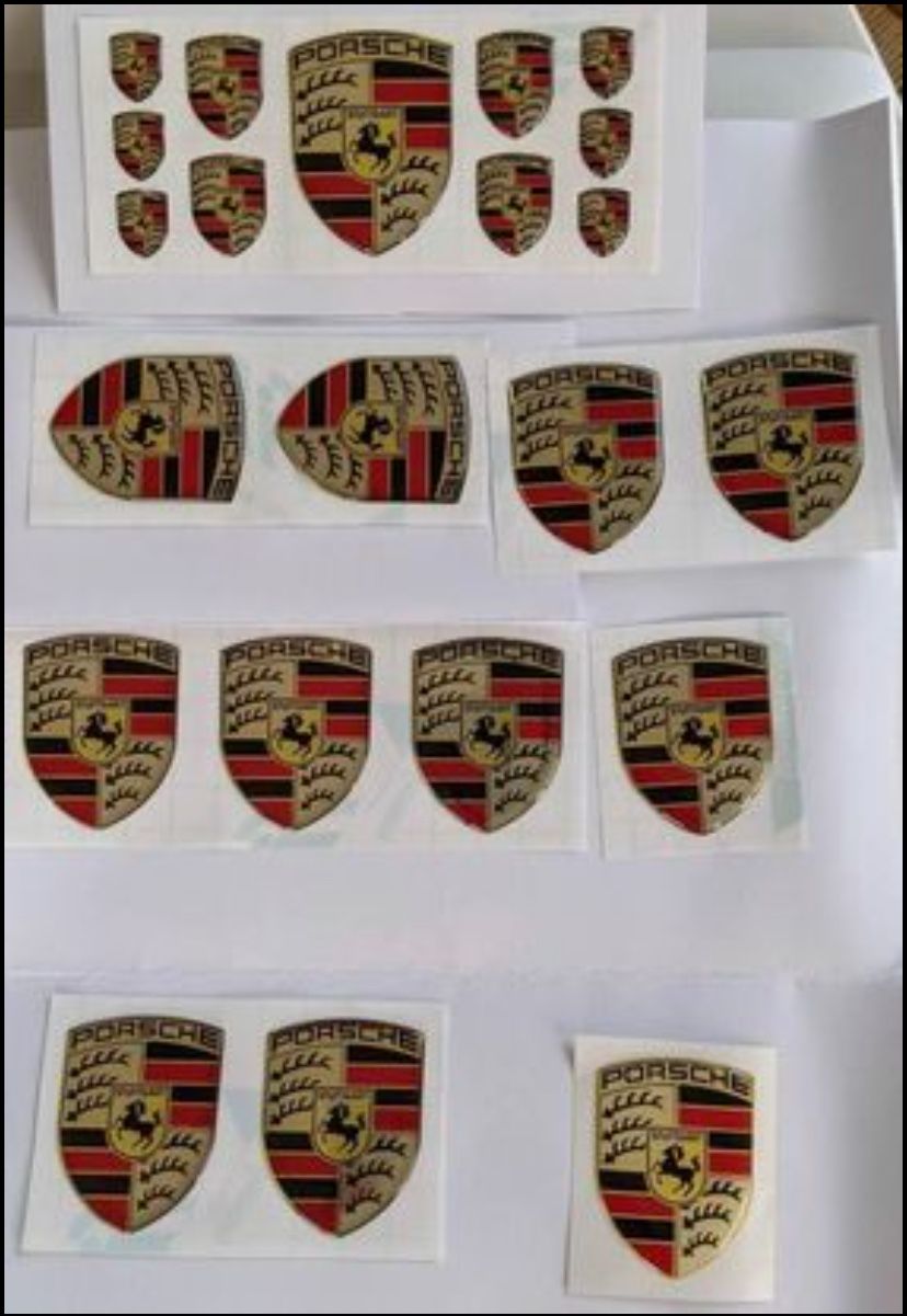 Raised Porsche stickers