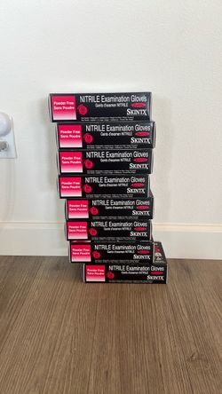 🧤 SKINTX BLACK NITRILE EXAMINATION GLOVES – MEDIUM
