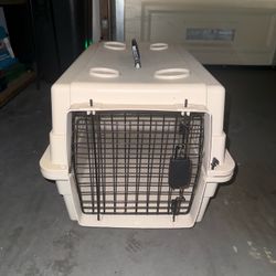 Medium Hard-Sided Pet Kennel / Travel Crate — 25” x 16”