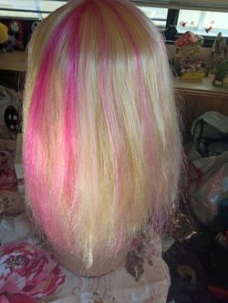 Pink costume wig
