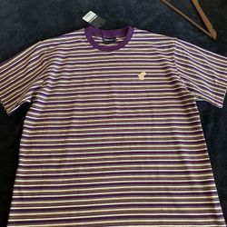 The Hundreds Striped T Shirt Purple