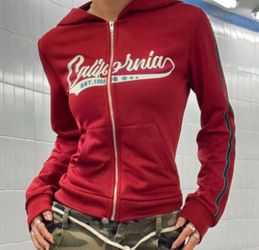 Burgundy fitted jacket