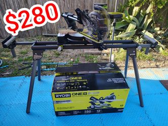 Ryobi ONE+ HP 18V Brushless 10” Sliding Compound Miter Saw WITH Foldable QuickStand