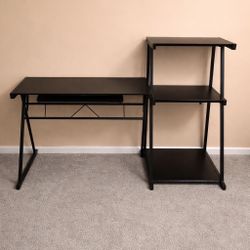 $ 45 MUST GO BLACK GLASS METAL DESK 