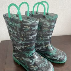 Kids Dinosaur Print Rain boots 