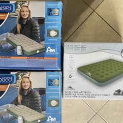 2 NEW Air Mattresses – Queen + Twins – Camping & Guests