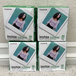 Brand New 80 Prints 4-Boxes Fujifilm Instax Square Instant Film Camera