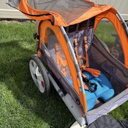 Bike trailer for 2 kids