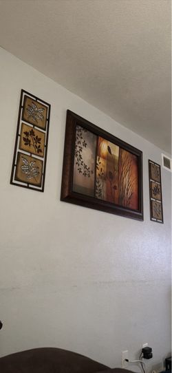 E. B. Aparicio wall modern owning set with leaf metal accessories (3 in total)