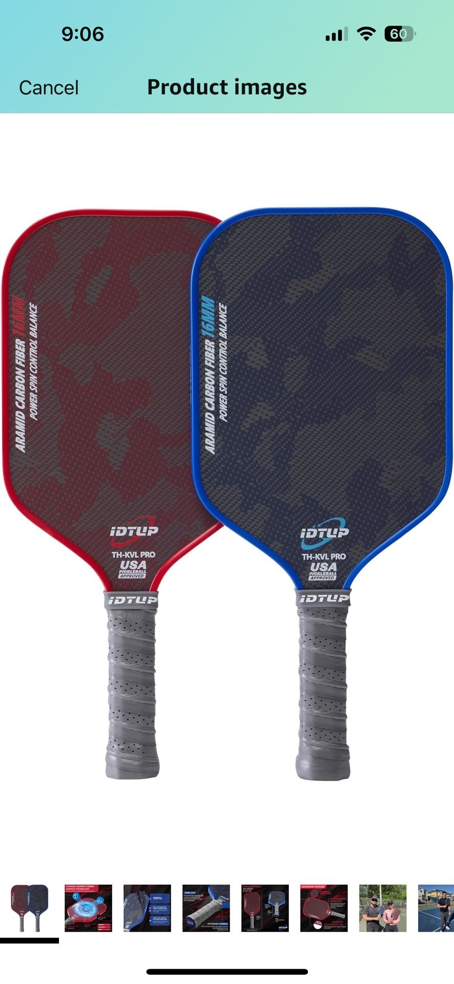 Pickleball Paddles Set of 2,2-Pack Pickleball Paddle,Aramid Fiber & T700 Carbon Fiber Pickle Ball Paddle,16MM Rackets for Superior Control & Strong Po