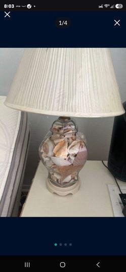 27" Seashell  lamp with 3 brightness levels