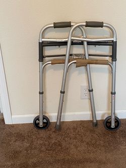 Guardian Folding Walker with Wheels – 300 lb Capacity
