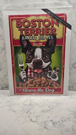 RETRO BOSTON TERRIER LANTERN PRESS ART