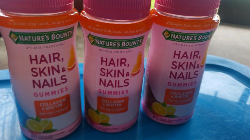 3 Nature's Bounty Hair Skin & Nails with Biotin 

